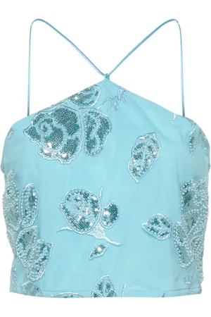ROTATE Top con bordado floral