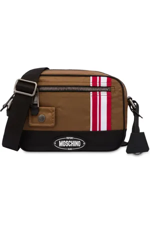 Moschino Mochila tipo mensajero con aplique del logo
