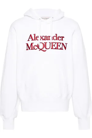 Alexander McQueen Hoodie con logo bordado