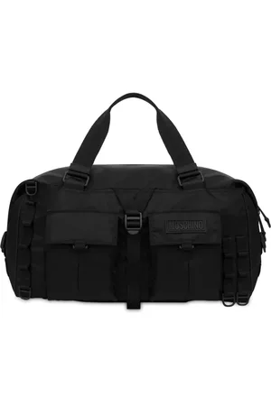 Moschino Bolsa duffle con parche del logo