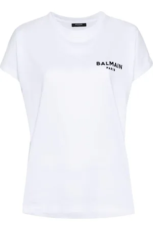Balmain Playera con logo afelpado