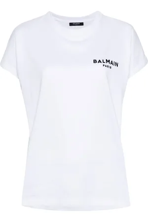 Balmain Playera con logo afelpado
