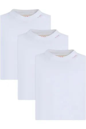 Marni Pack de tres playeras con logo bordado