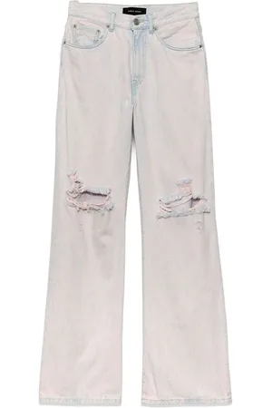 Purple Brand Jeans anchos con detalles rasgados