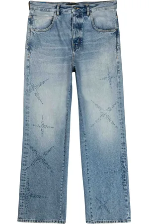 Purple Brand Jeans rectos con detalles de strass