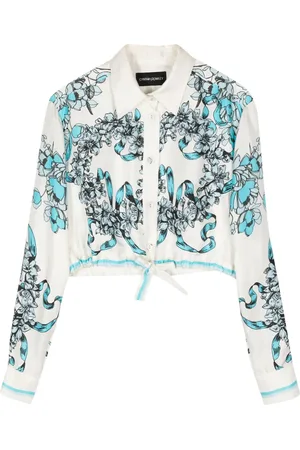 Cynthia Rowley Camisa de seda con estampado floral