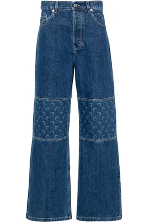 Marine Serre Jeans rectos con tiro medio
