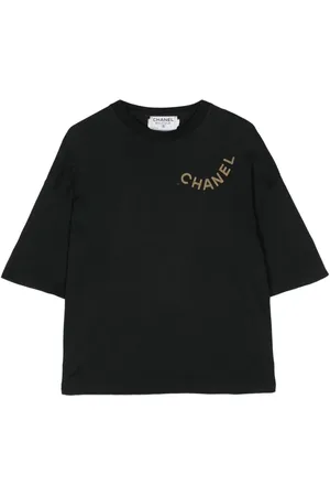 CHANEL Playera con logo estampado 1990-2000