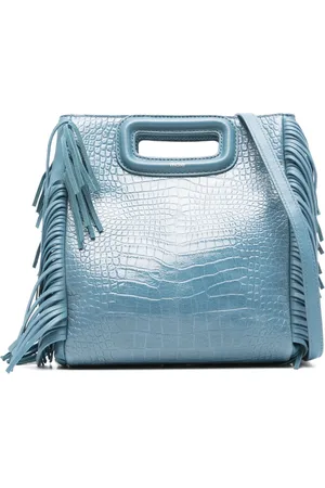 Maje Tote M con efecto de piel de cocodrilo