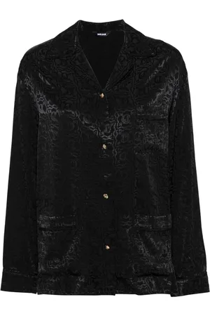 Roberto Cavalli Camisa con logo en jacquard