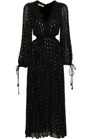 Twin-Set Vestido midi con detalles de lentejuelas