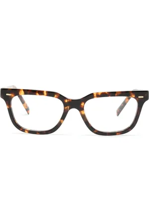 Miu Miu Lentes con armazón rectangular estilo carey