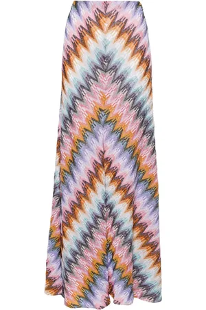 Missoni Falda larga con diseño acampanado y motivo en zigzag