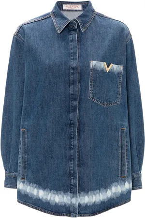 VALENTINO GARAVANI Camisa de mezclilla con motivo VGold