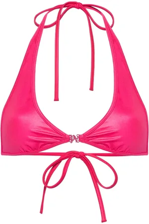 Palm Angels Top de bikini con placa del monograma