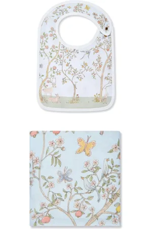 Atelier Choux Juego de dos baberos Carré & Satin In Bloom