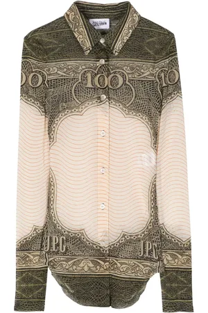 Jean Paul Gaultier Camisa de tul con estampado Diablo