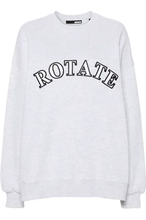 ROTATE Sudadera con efecto melange y parche