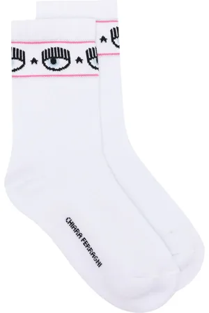 Chiara Ferragni Calcetines de canalé Logomania