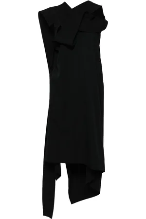 YOHJI YAMAMOTO Vestido midi con diseño asimétrico