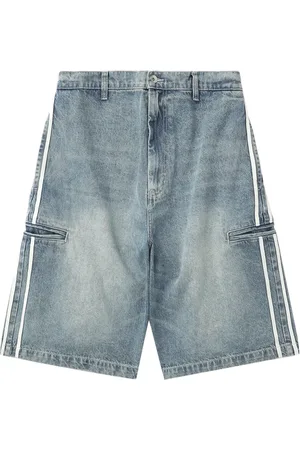 FIVE CM Shorts de mezclilla con detalle de rayas