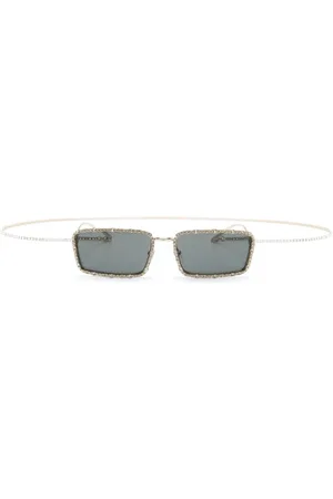 Gucci Lentes de sol con armazón rectangular