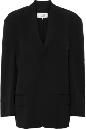 Maison Margiela Blazer con botones y borde sin rematar