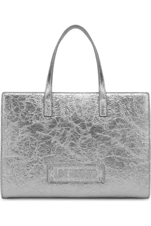 Moschino Tote con placa del logo