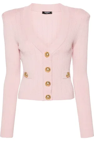 Balmain Cárdigan corto con cuello en V