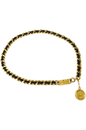 CHANEL Cinturón de cadena con detalle de medallón 1994