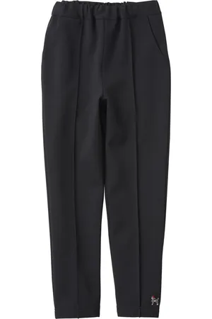 Familiar Pantalones de crepé con motivo bordado