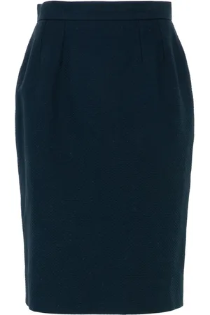 Givenchy Falda midi con acabado texturizado 1990