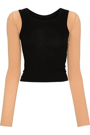 Maison Margiela Top a capas con motivo de números