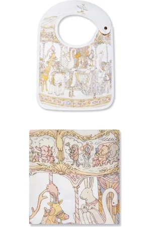 Atelier Choux Juego de dos baberos Carré & Satin Carousel