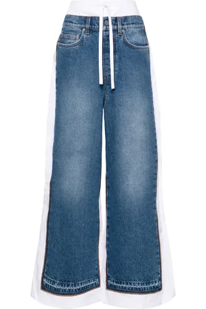 Jean Paul Gaultier Pantalones con paneles de mezclilla Trompe L