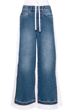 Jean Paul Gaultier Pantalones con paneles de mezclilla Trompe L