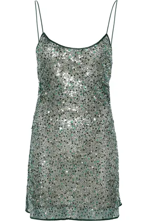 Oseree Vestido corto de malla con lentejuelas
