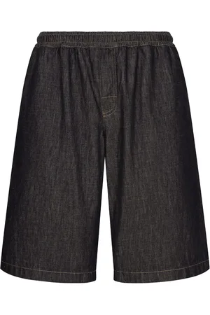 Dolce & Gabbana Shorts de mezclilla con placa del logo