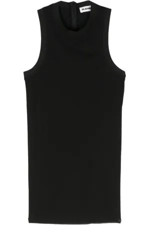Jil Sander Top de seda con doble capa