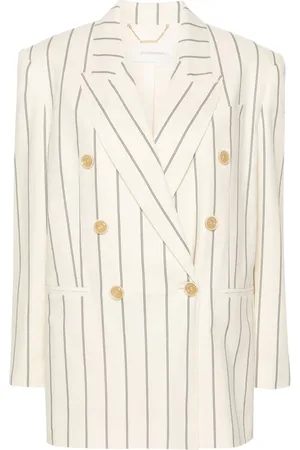 ZIMMERMANN Blazer con doble botonadura y motivo de rayas diplomáticas