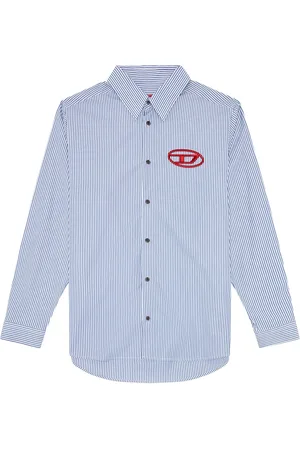 Diesel Camisa de popelina con motivo de rayas