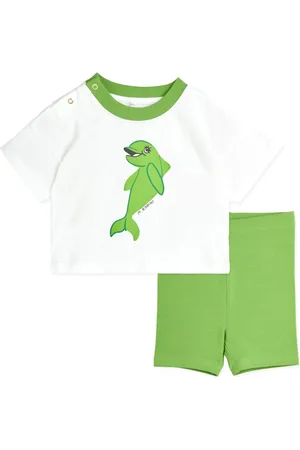 Mini Rodini Traje deportivo con delfines estampados