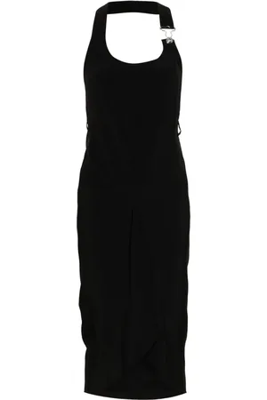 Moschino Vestido midi con cuello halter y espalda abierta