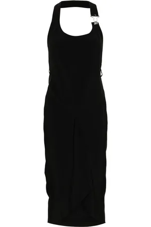 Moschino Vestido midi con cuello halter y espalda abierta
