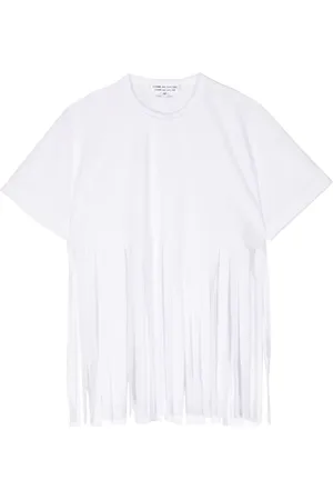Comme des Garçons Playera con aberturas y cuello redondo