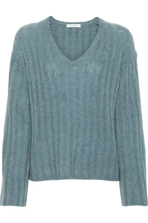 By Malene Birger Suéter de canalé grueso con cuello en V