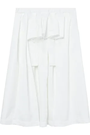 Comme des Garçons Falda midi con detalle de volantes