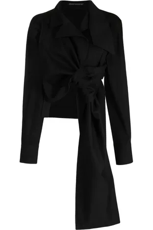YOHJI YAMAMOTO Chamarra corta con diseño fruncido