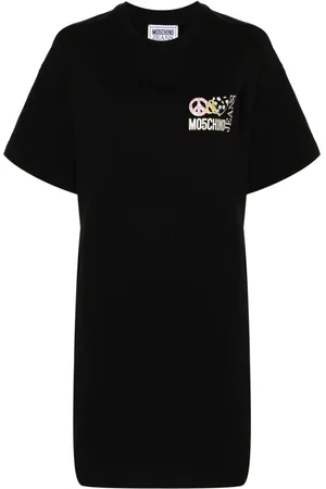 Moschino Vestido estilo playera con logo estampado