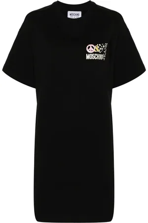 Moschino Vestido estilo playera con logo estampado